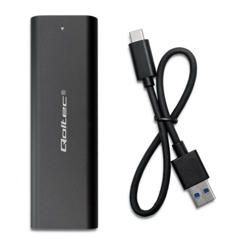Obudowa | kieszeń do dysków M.2 SATA SSD | NGFF | USB typ C Qoltec Obudowa | kieszeń do dysków M.2 SATA SSD | NGFF | USB typ C Qoltec