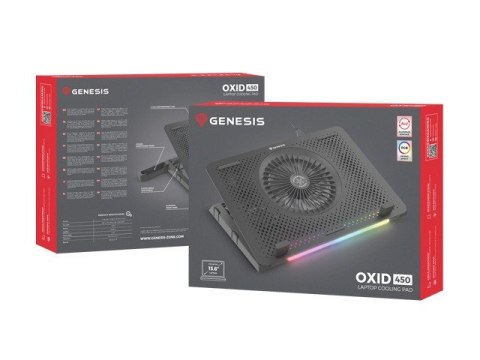 Podstawka pod notebook Genesis Oxid 450 RGB 15.6'' Natec Podstawka pod notebook Genesis Oxid 450 RGB 15.6'' Natec