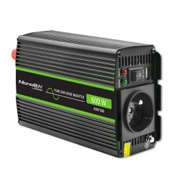 Przetwornica napięcia Monolith | 300W | 600W | 24V na 230V | Czysty Sinus Qoltec