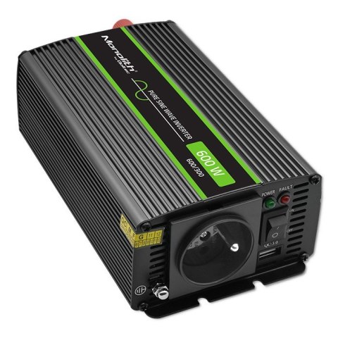 Przetwornica napięcia Monolith | 300W | 600W | 24V na 230V | Czysty Sinus Qoltec Przetwornica napięcia Monolith | 300W | 600W | 24V na 230V | Czysty Sinus Qoltec