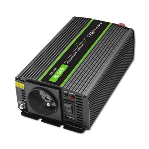 Przetwornica napięcia Monolith | 300W | 600W | 24V na 230V | Czysty Sinus Qoltec Przetwornica napięcia Monolith | 300W | 600W | 24V na 230V | Czysty Sinus Qoltec
