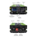 Przetwornica napięcia Monolith | ładowanie baterii | UPS | 1000W | 2000W | 12V na 230V | Czysty Sinus | LCD Qoltec