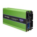 Przetwornica napięcia Monolith | ładowanie baterii | UPS | 1000W | 2000W | 12V na 230V | Czysty Sinus | LCD Qoltec