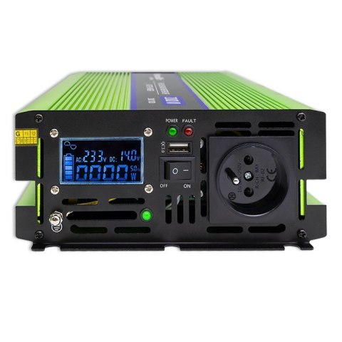 Przetwornica napięcia Monolith | ładowanie baterii | UPS | 1000W | 2000W | 12V na 230V | Czysty Sinus | LCD Qoltec Przetwornica napięcia Monolith | ładowanie baterii | UPS | 1000W | 2000W | 12V na 230V | Czysty Sinus | LCD Qoltec