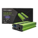 Przetwornica napięcia Monolith | ładowanie baterii | UPS | 1000W | 2000W | 12V na 230V | Czysty Sinus | LCD Qoltec