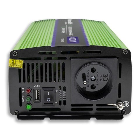 Przetwornica napięcia Monolith | ładowanie baterii | UPS | 300W |600W | 12V na 230V | Czysty Sinus Qoltec Przetwornica napięcia Monolith | ładowanie baterii | UPS | 300W |600W | 12V na 230V | Czysty Sinus Qoltec