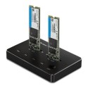 Stacja dokujca dysków 2x SSD M.2 SATA | NGFF | USB typ C Qoltec