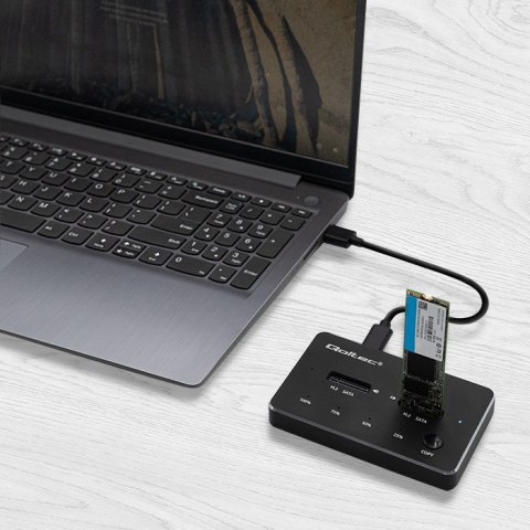Stacja dokujca dysków 2x SSD M.2 SATA | NGFF | USB typ C Qoltec Stacja dokujca dysków 2x SSD M.2 SATA | NGFF | USB typ C Qoltec