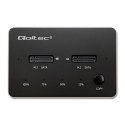 Stacja dokujca dysków 2x SSD M.2 SATA | NGFF | USB typ C Qoltec