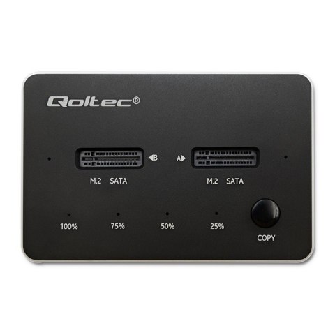 Stacja dokujca dysków 2x SSD M.2 SATA | NGFF | USB typ C Qoltec Stacja dokujca dysków 2x SSD M.2 SATA | NGFF | USB typ C Qoltec