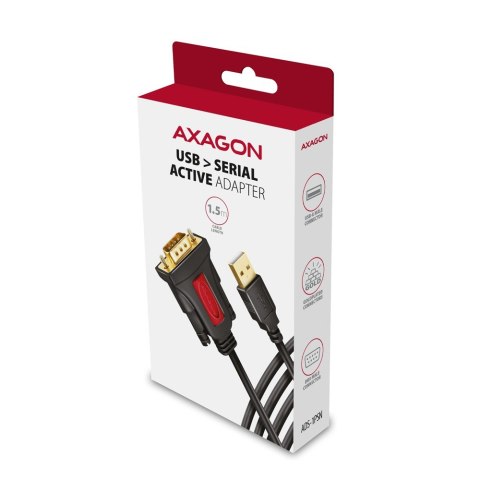 ADS-1PSN Adapter USB 2.0 > RS-232 Port szeregowy, 1.5m kabel, chip Prolific AXAGON ADS-1PSN Adapter USB 2.0 > RS-232 Port szeregowy, 1.5m kabel, chip Prolific AXAGON