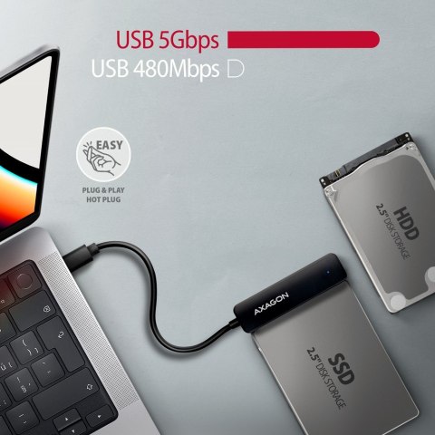 ADSA-FP2C Adapter USB-C 5Gbps SATA 6G 2.5" HDD/SSD FASTPort2 AXAGON ADSA-FP2C Adapter USB-C 5Gbps SATA 6G 2.5" HDD/SSD FASTPort2 AXAGON