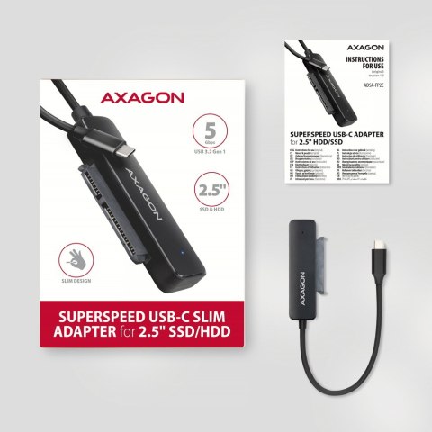 ADSA-FP2C Adapter USB-C 5Gbps SATA 6G 2.5" HDD/SSD FASTPort2 AXAGON ADSA-FP2C Adapter USB-C 5Gbps SATA 6G 2.5" HDD/SSD FASTPort2 AXAGON