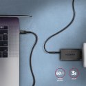 BUCM-CM15AB Kabel USB-C - USB-C 2.0, 1.5m, PD 60W, 3A, ALU, oplot Czarny AXAGON