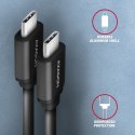 BUCM-CM20TB Kabel Twister USB-C - USB-C, 1.1m USB2.0 3A ALU, czarny AXAGON