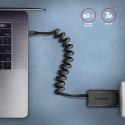 BUCM-CM20TB Kabel Twister USB-C - USB-C, 1.1m USB2.0 3A ALU, czarny AXAGON