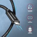 BUCM2-CM20AB Kabel USB-C - USB-C, 2.0m 5A charging, ALU, 240W PD, oplot, USB2.0, czarny AXAGON