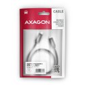 BUCM2-CM30AB Kabel USB-C - USB-C, 3.0m 5A charging, ALU, 240W PD, oplot, USB2.0, czarny AXAGON