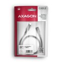 BUCM32-CF10AB Kabel przedłużacz Gen2 USB-C - USB-C, 1m, 5A, 20Gbps, PD 240W, oplot, czarny AXAGON