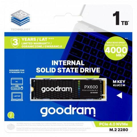 Dysk SSD PX600 1TB M.2 PCIe 4x4 NVMe 2280 GOODRAM