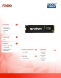 Dysk SSD PX600 1TB M.2 PCIe 4x4 NVMe 2280 GOODRAM