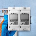 Jednofazowy elektroniczny licznik | miernik zużycia energii na szynę DIN | 230V | LCD | 2P Qoltec