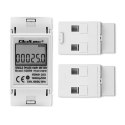 Jednofazowy elektroniczny licznik | miernik zużycia energii na szynę DIN | 230V | LCD | 2P Qoltec