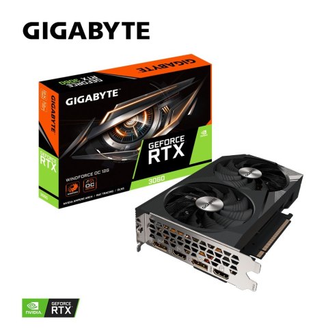 Karta graficzna GeForce RTX 3060 Windforce OC 2.0 12GB GDDR6 192bit Gigabyte Karta graficzna GeForce RTX 3060 Windforce OC 2.0 12GB GDDR6 192bit Gigabyte