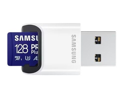Karta pamięci microSD PRO Plus MB-MD128SB/WW 128GB + czytnik Samsung Karta pamięci microSD PRO Plus MB-MD128SB/WW 128GB + czytnik Samsung
