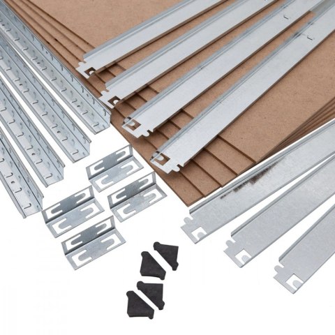 Regał magazynowy metalowy szafka 175 kg x5 ocynk rozkładany MDF GB378 GreenBlue
