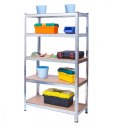 Regał magazynowy metalowy szafka 175 kg x5 ocynk rozkładany MDF GB378 GreenBlue