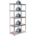 Regał magazynowy metalowy szafka 175 kg x5 ocynk rozkładany MDF GB378 GreenBlue