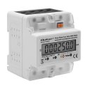 Trójfazowy elektroniczny licznik | miernik zużycia energii na szynę DIN | 400V | LCD | 4P Qoltec