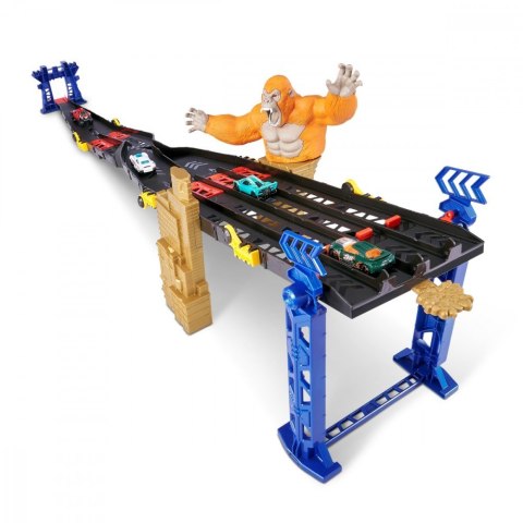 Tor samochodowy z 4 torami Atak Goryla ZURU Metal Machines Tor samochodowy z 4 torami Atak Goryla ZURU Metal Machines
