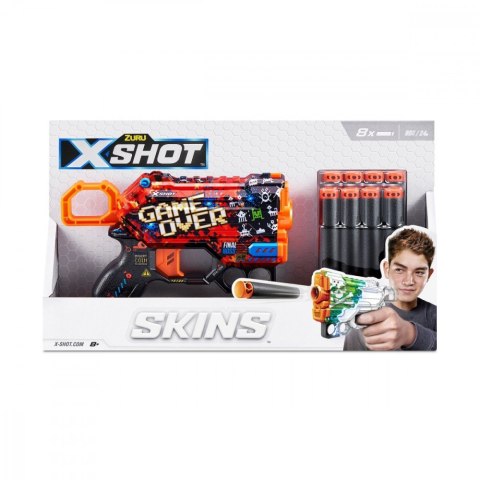 Wyrzutnia SKINS MENACE (8 Strzałek) wzór B ZURU X-Shot Wyrzutnia SKINS MENACE (8 Strzałek) wzór B ZURU X-Shot