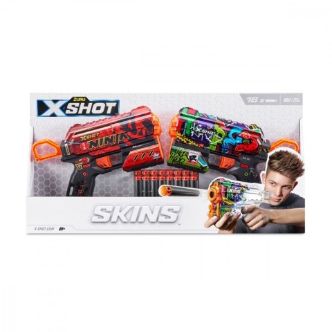 Zestaw wyrzutni Skins Flux 16 strzałek ZURU X-Shot Zestaw wyrzutni Skins Flux 16 strzałek ZURU X-Shot