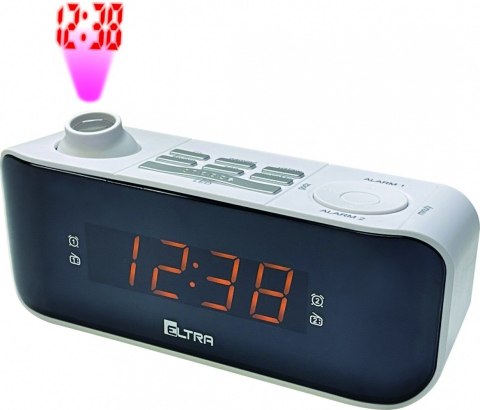 Radiobudzik Kasia z projektorem, biały Eltra
