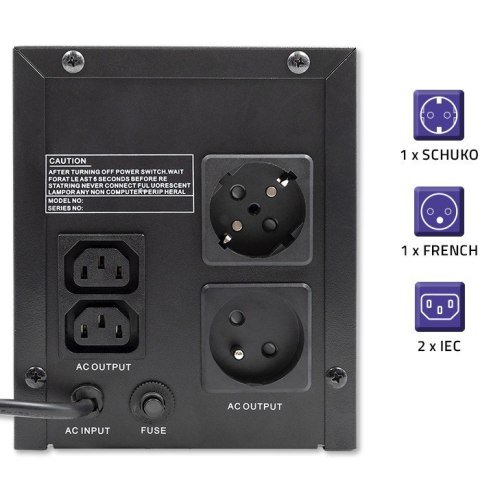 Zasilacz awaryjny UPS | Monolith | 1200VA | 720W Qoltec Zasilacz awaryjny UPS | Monolith | 1200VA | 720W Qoltec