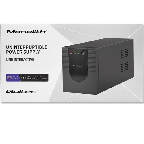Zasilacz awaryjny UPS | Monolith | 1500VA | 900W Qoltec Zasilacz awaryjny UPS | Monolith | 1500VA | 900W Qoltec