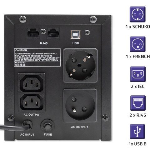 Zasilacz awaryjny UPS | Monolith | 2000VA | 1200W Qoltec Zasilacz awaryjny UPS | Monolith | 2000VA | 1200W Qoltec