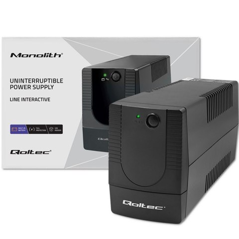 Zasilacz awaryjny UPS | Monolith | 850VA | 480W Qoltec Zasilacz awaryjny UPS | Monolith | 850VA | 480W Qoltec