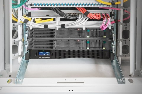 Zasilacz awaryjny UPS Online Rack 19" LCD, 2000VA/2000W, 4x12V/9Ah, 8xC13, USB, RS232, RJ45 Digitus