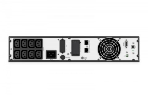 Zasilacz awaryjny UPS Online Rack 19" LCD, 2000VA/2000W, 4x12V/9Ah, 8xC13, USB, RS232, RJ45 Digitus