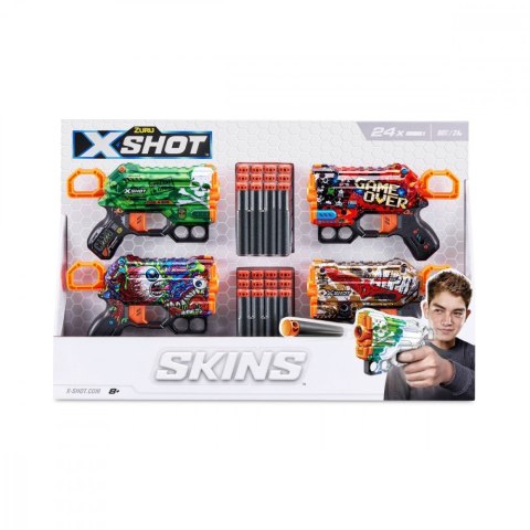 Zestaw wyrzutni Skins Menace 24 strzałki ZURU X-Shot Zestaw wyrzutni Skins Menace 24 strzałki ZURU X-Shot