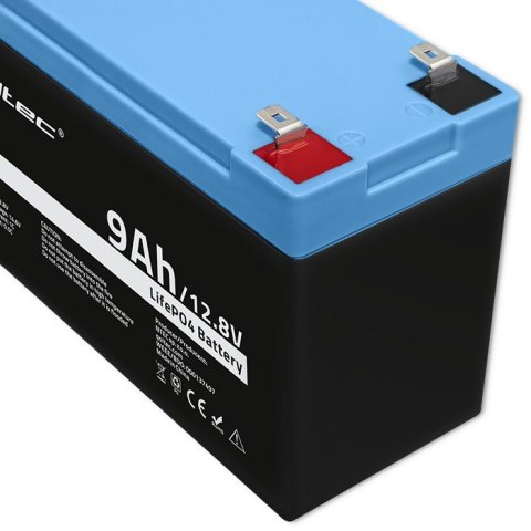 Akumulator LiFePO4 Litowo-Żelazowo-Fforanowy | 12.8V | 9Ah | 115.2Wh | BMS Qoltec Akumulator LiFePO4 Litowo-Żelazowo-Fforanowy | 12.8V | 9Ah | 115.2Wh | BMS Qoltec