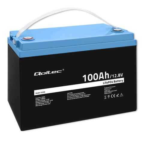 Akumulator LiFePO4 Litowo-Żelazowo-Fosforanowy | 12.8V " 100Ah | 1280Wh | BMS Qoltec