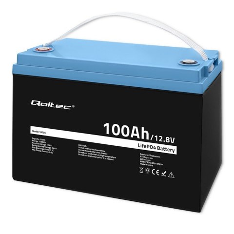 Akumulator LiFePO4 Litowo-Żelazowo-Fosforanowy | 12.8V " 100Ah | 1280Wh | BMS Qoltec Akumulator LiFePO4 Litowo-Żelazowo-Fosforanowy | 12.8V " 100Ah | 1280Wh | BMS Qoltec