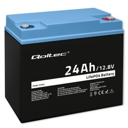 Akumulator LiFePO4 Litowo-Żelazowo-Fosforanowy | 12.8V | 24Ah | 307.2Wh | BMS Qoltec