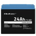 Akumulator LiFePO4 Litowo-Żelazowo-Fosforanowy | 12.8V | 24Ah | 307.2Wh | BMS Qoltec