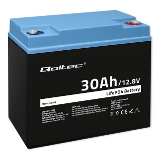 Akumulator LiFePO4 Litowo-Żelazowo-Fosforanowy | 12.8V | 30Ah | 384Wh | BMS Qoltec